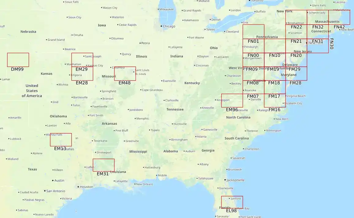 Worked grid during the 2024 June ARRL VHF Contest