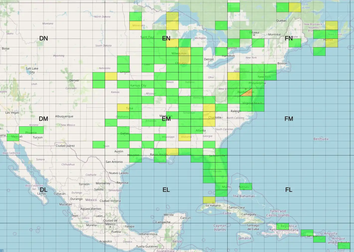 Worked six meters grids.